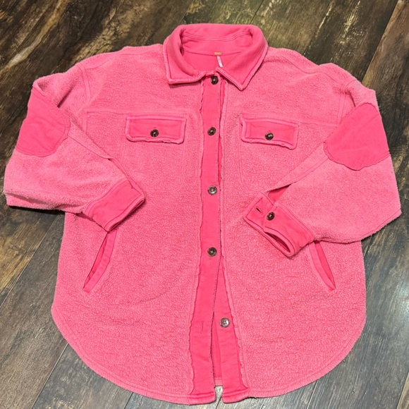 Women’s Free People Oversized Fleece Jacket Size Small - Picture 1 of 8